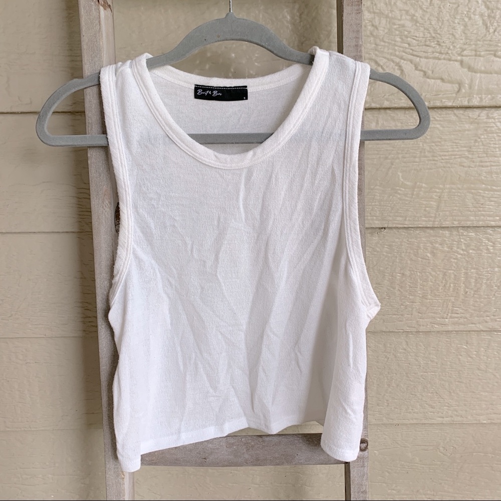 NWOT White cropped tank